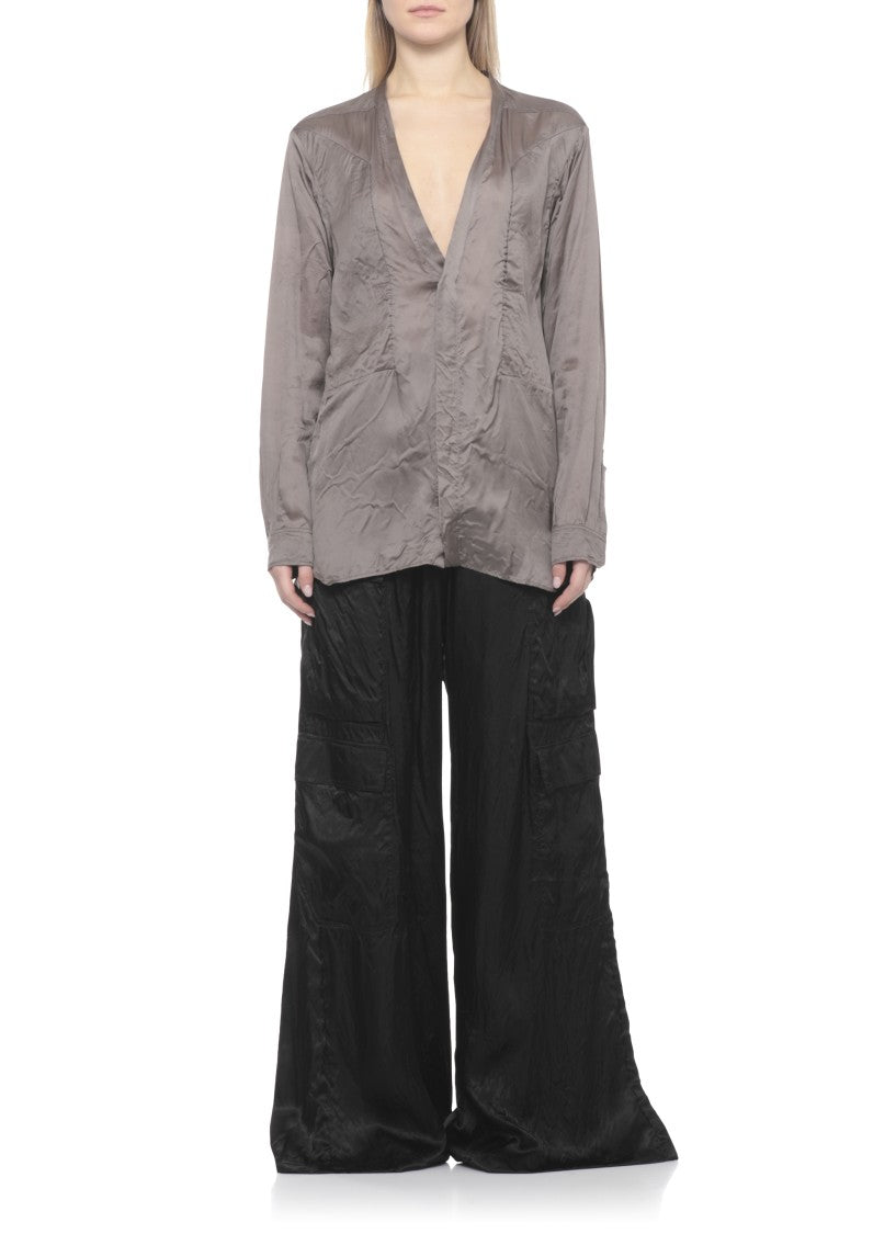 Rick Owens Dove Grey Larry Fogpocket Shirt