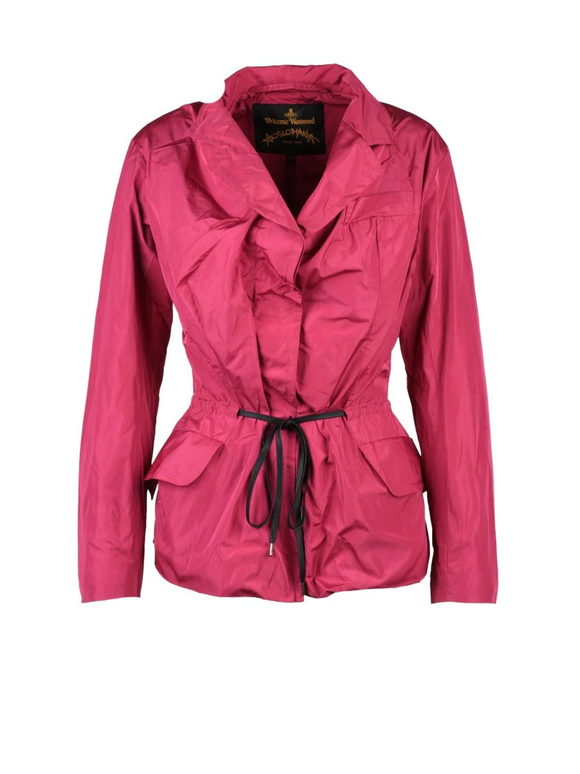 Vivienne Westwood Anglomania Structured Fuchsia Jacket With Unique Ruched Detailing