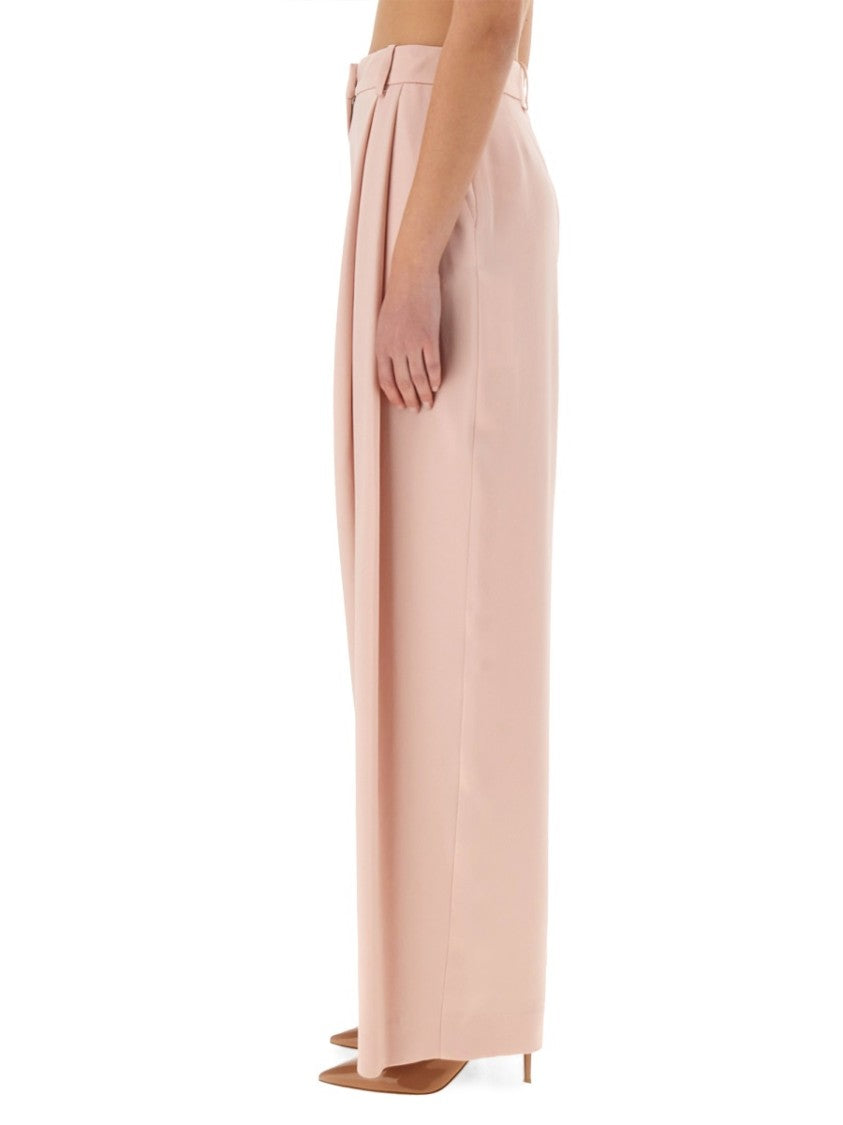 Nina Ricci High-Waist Wide-Leg Pants With Pleats
