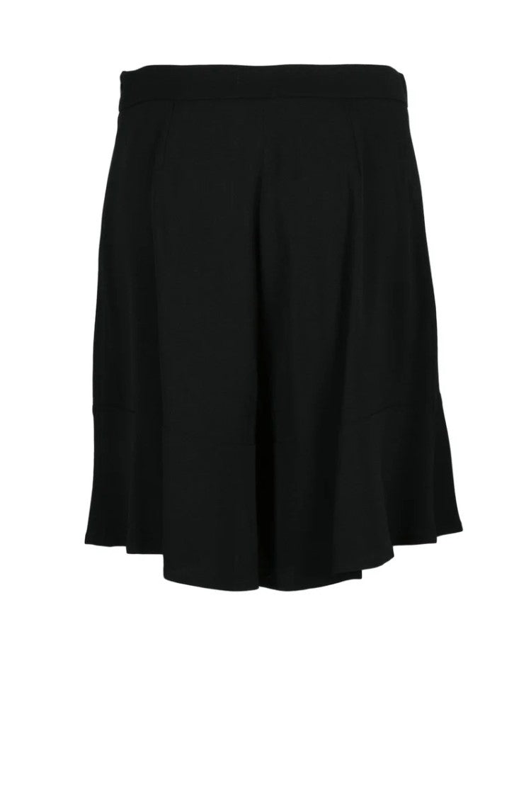L Autre Chose Black Acetate/Viscose Bermuda Shorts