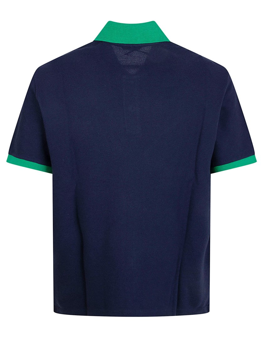 Versace Refined Polo Shirt In Breathable Cotton Piqué With Contrasting Details