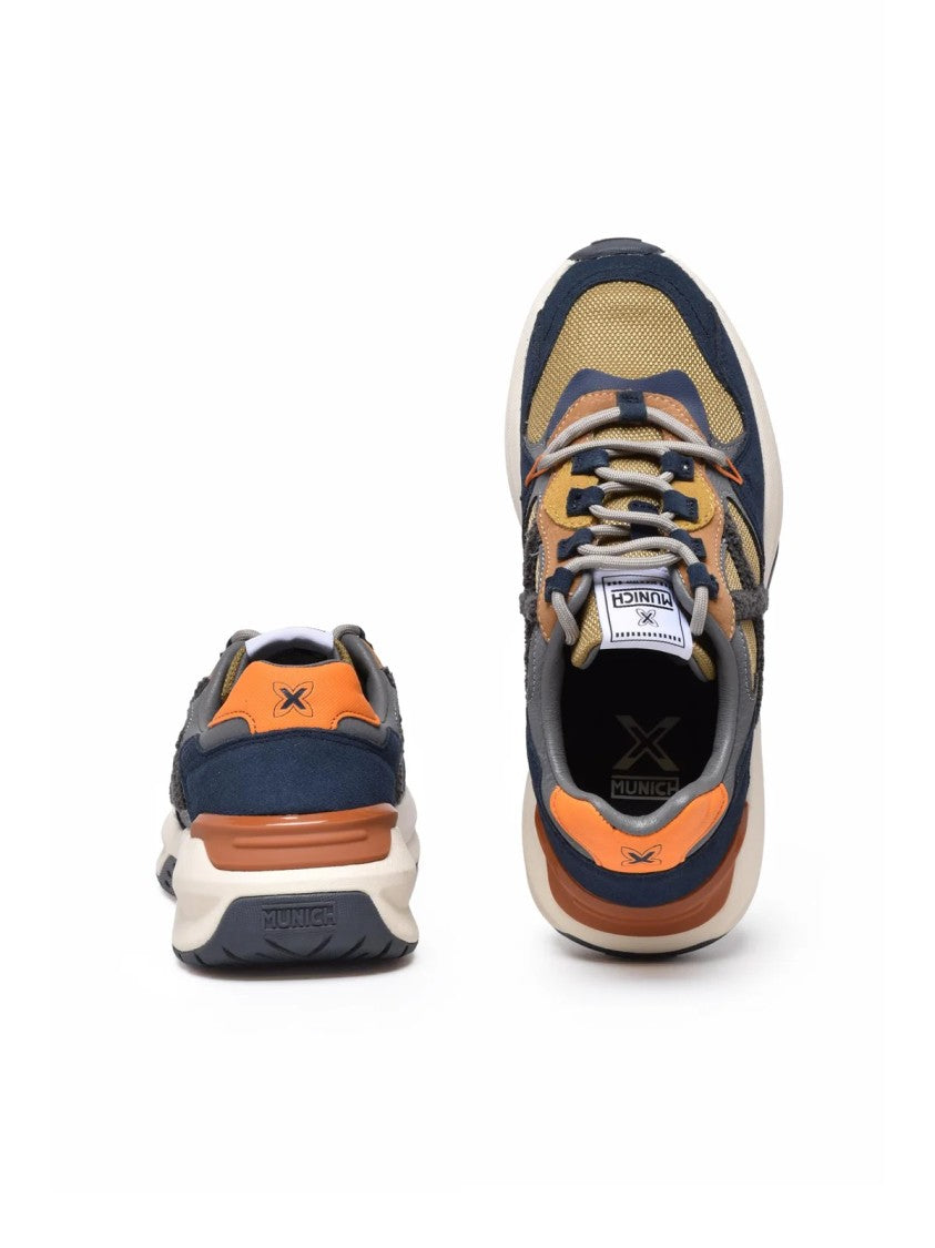 Munich Blue Mesh Suede Sneakers
