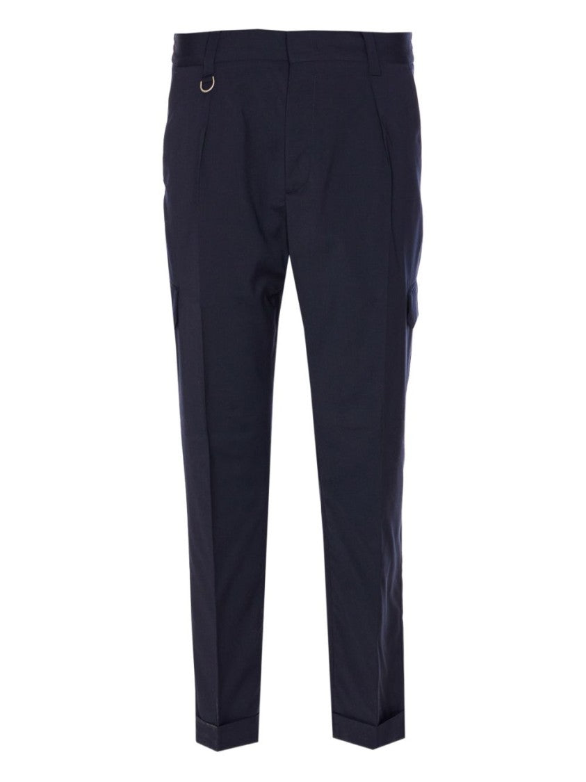 Paolo Pecora Tailored Blue Trousers With Stylish Pleats