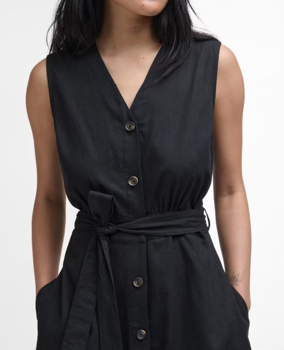 Barbour Sleeveless V-Neck Midi Dress