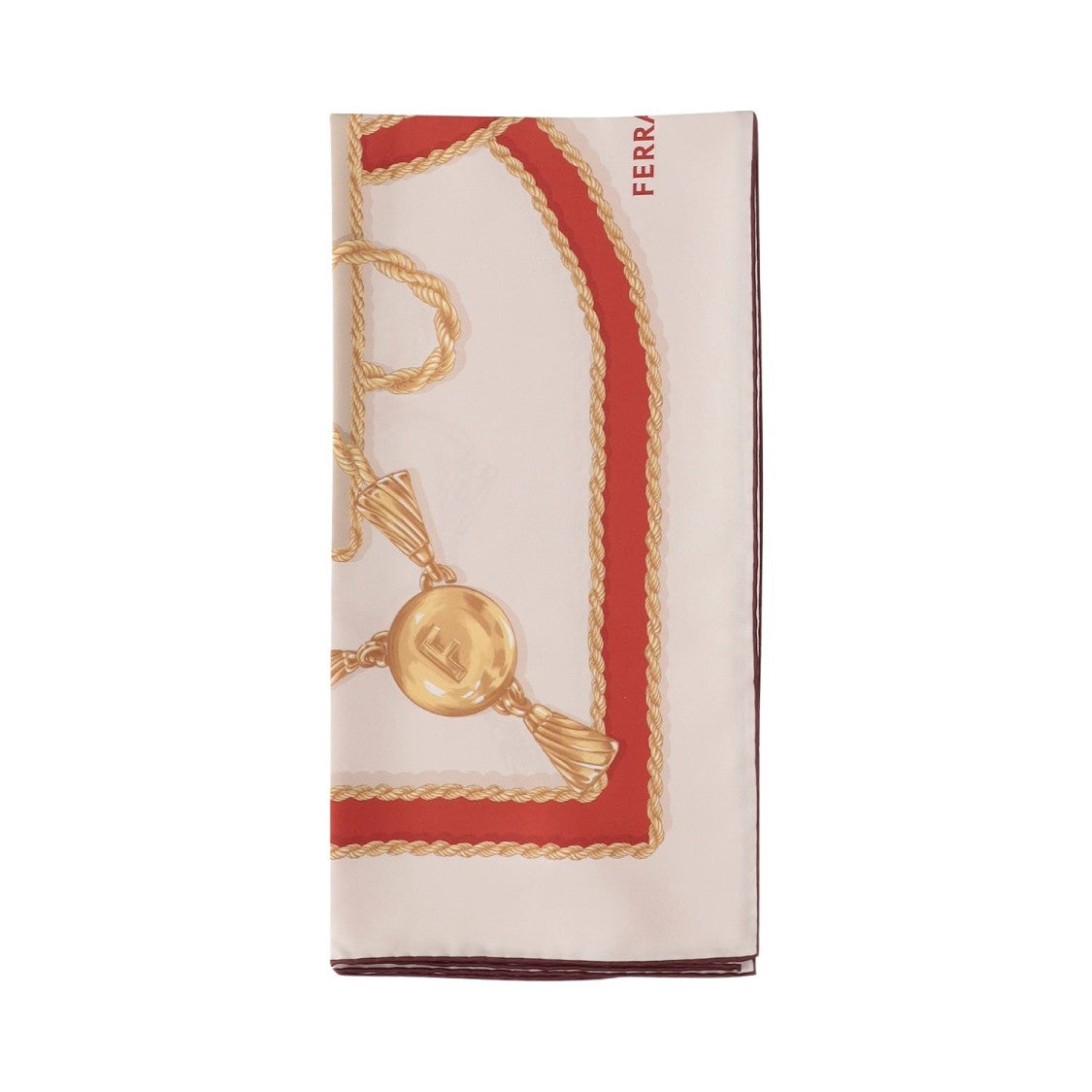 Salvatore Ferragamo Silk Scarf With Chains Pattern