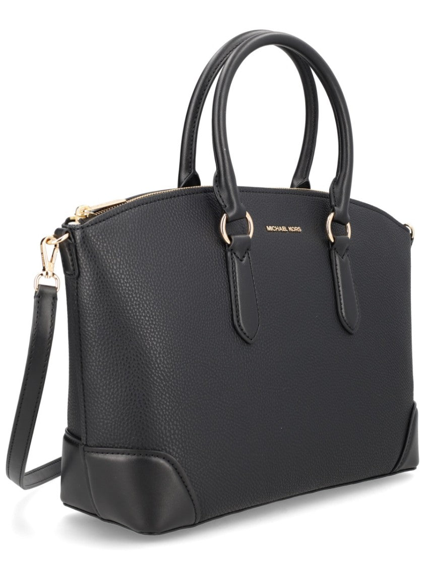 Michael Michael Kors Pebbled Texture Polyurethane Gold Handbag