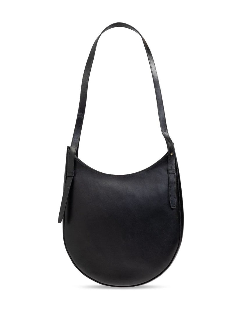 Coperni Black Curved Calf Leather Shoulder Bag