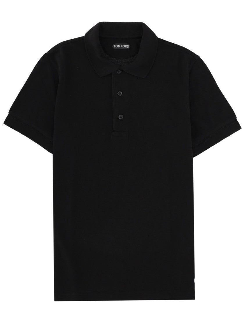 Tom Ford Short-Sleeve Lyocell-Cotton Blend Polo Shirt