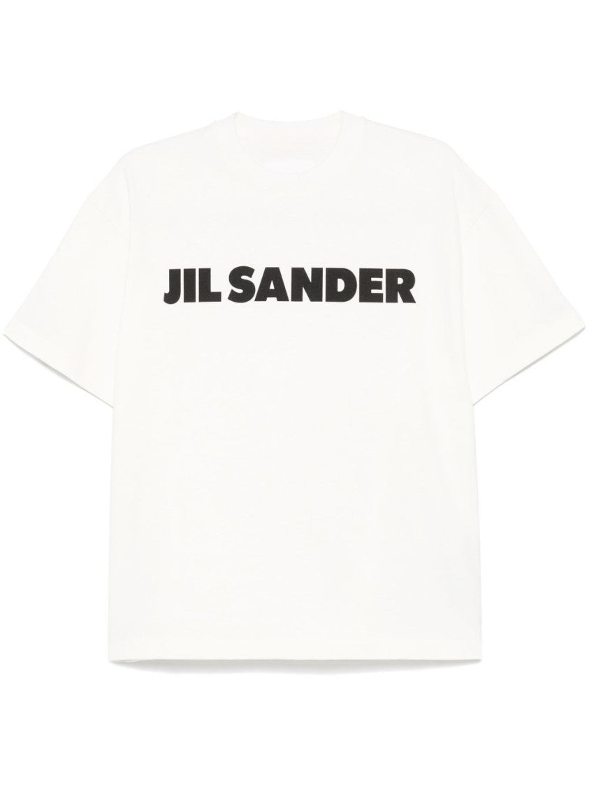 Jil Sander Cotton T-Shirt With Bold Logo And Classic Cut