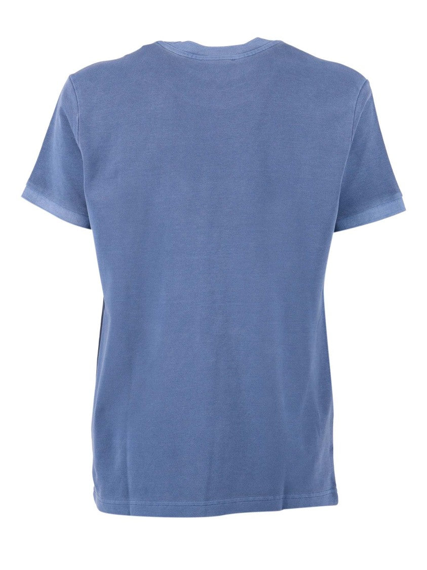 Fay Blue Piquet Tinto Frosted T-Shirt