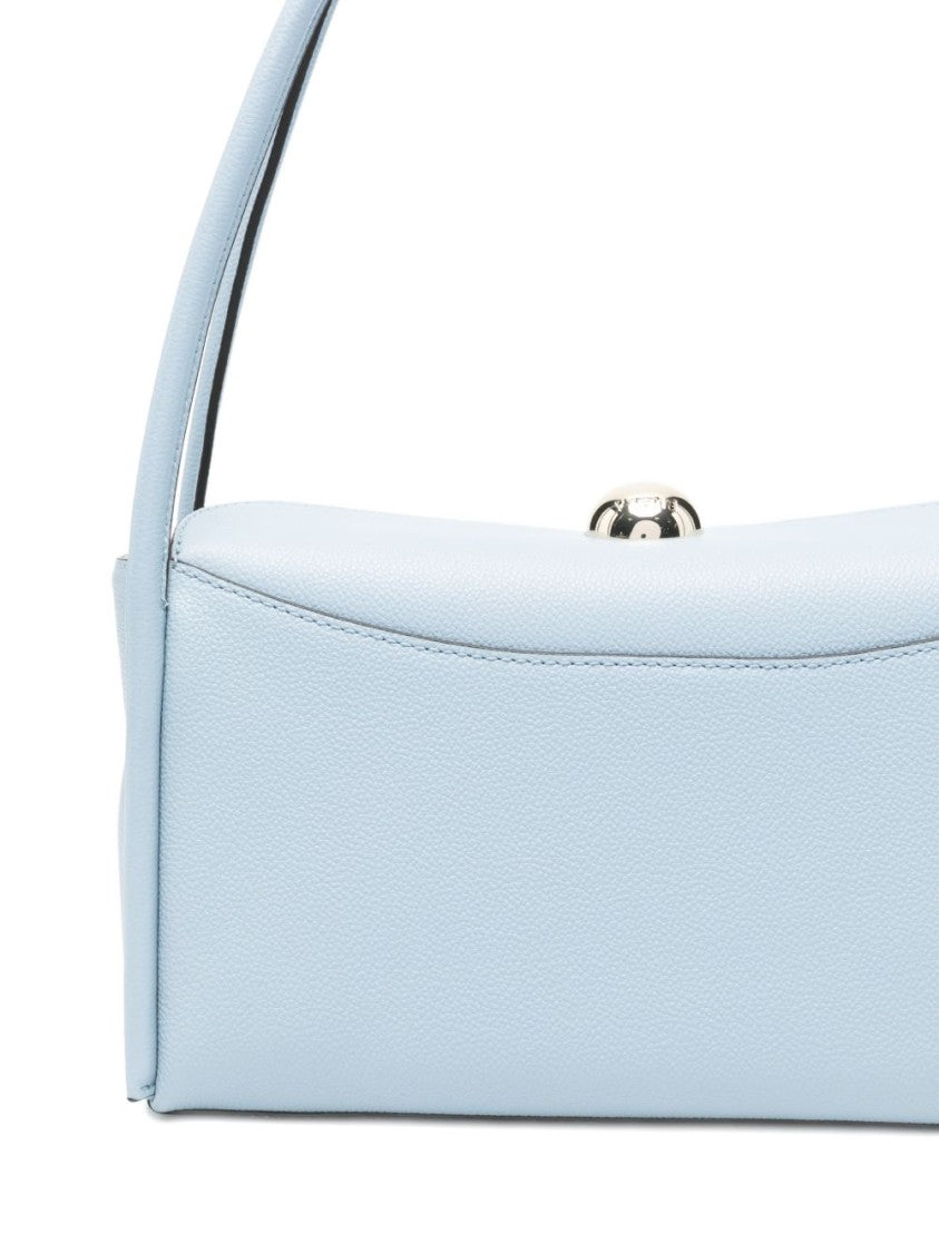 Furla Rectangular Pastel Blue Leather Handbag