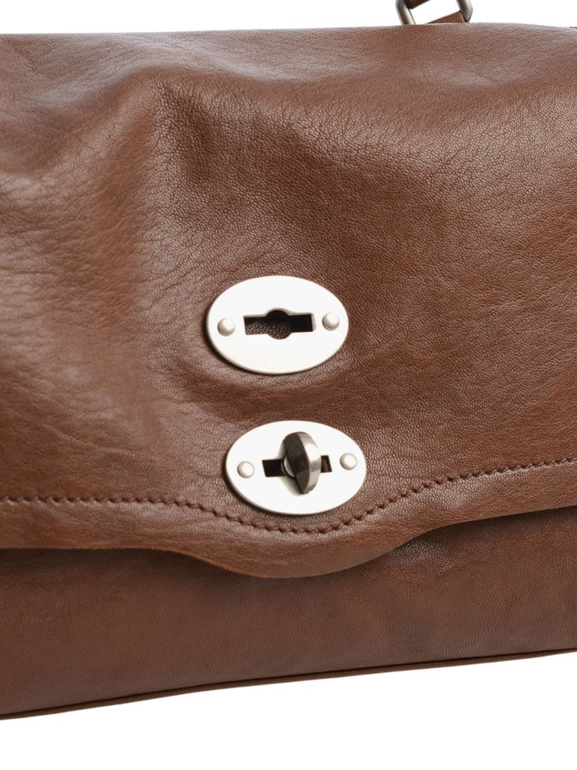 Zanellato Tobacco Postina Baby Leather Shoulder Bag