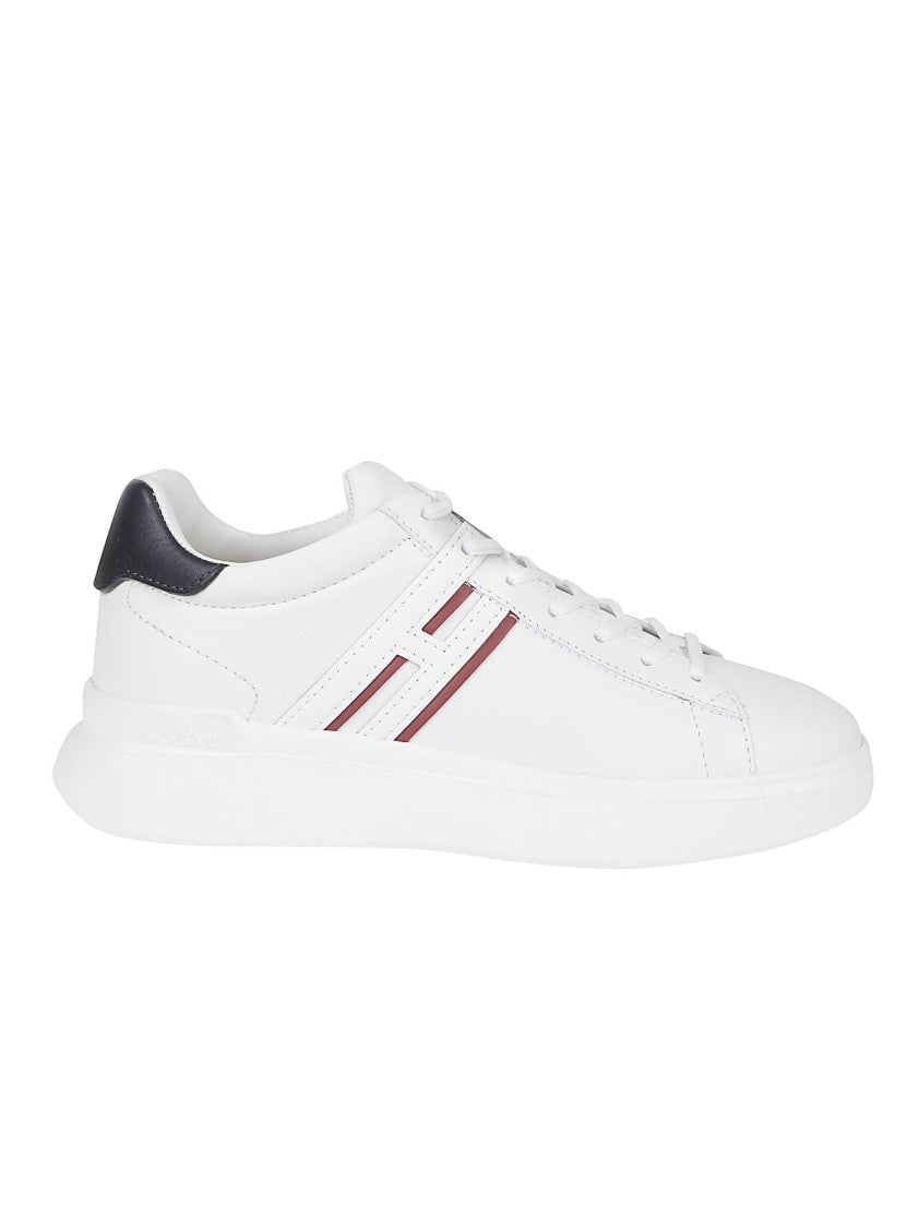 Hogan Low-Top Sneakers With Burgundy Side Stripes