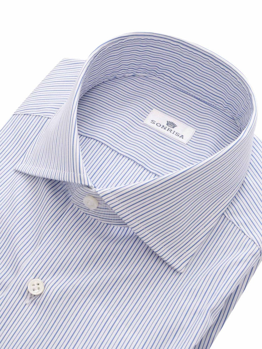 Sonrisa White Striped Tailored Formal Shirt