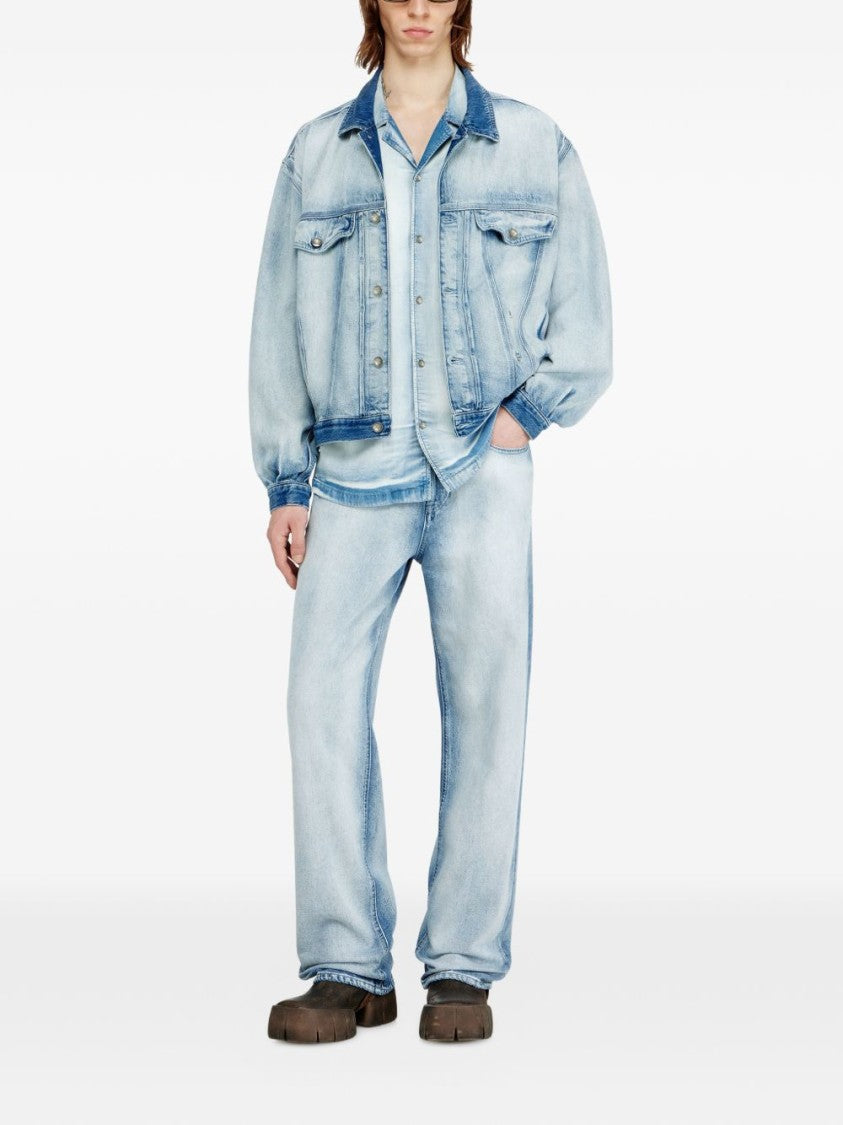 Diesel Silk And Nylon Blend Denim Jeans