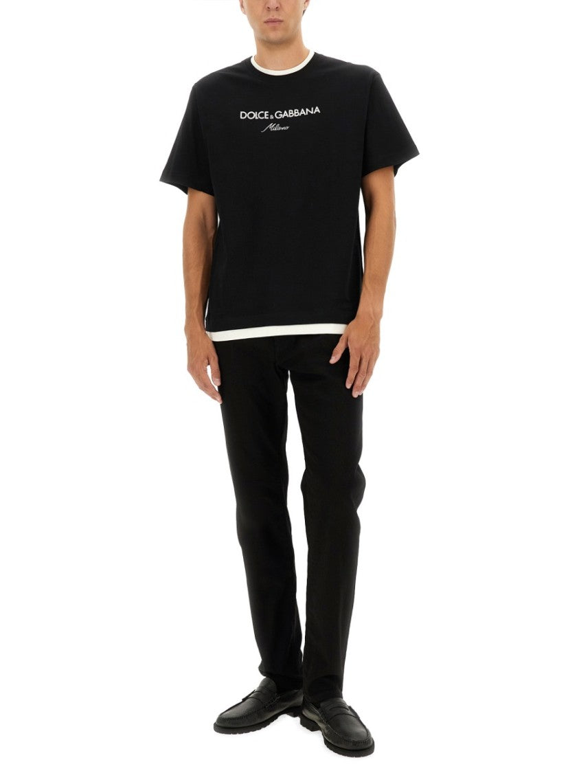Dolce & Gabbana Relaxed Fit Black T-Shirt