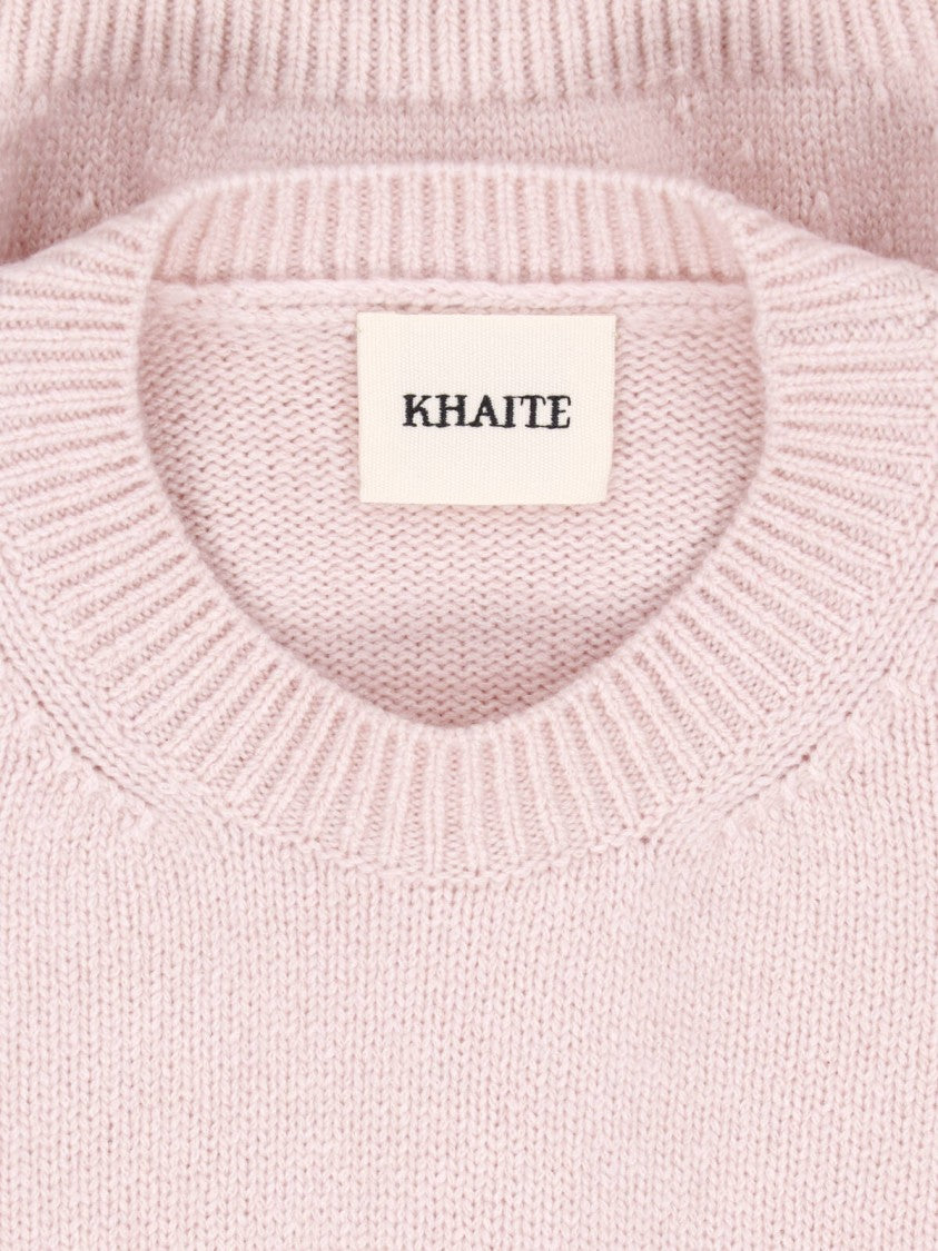 Khaite Cashmere Knit Sweater With Ribbed Details