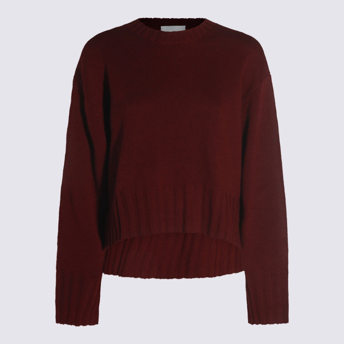 Allude Bordeaux Wool Crewneck Sweater
