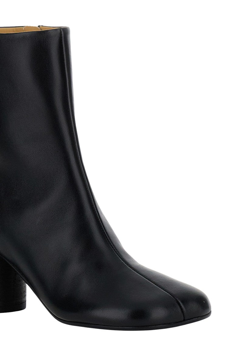 Mm6 By Maison Margiela Asymmetrical Toe Leather Ankle Boot