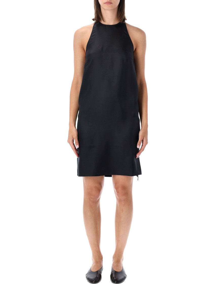 Loulou De Saison Bruna Halter Neck Silk Mini Dress