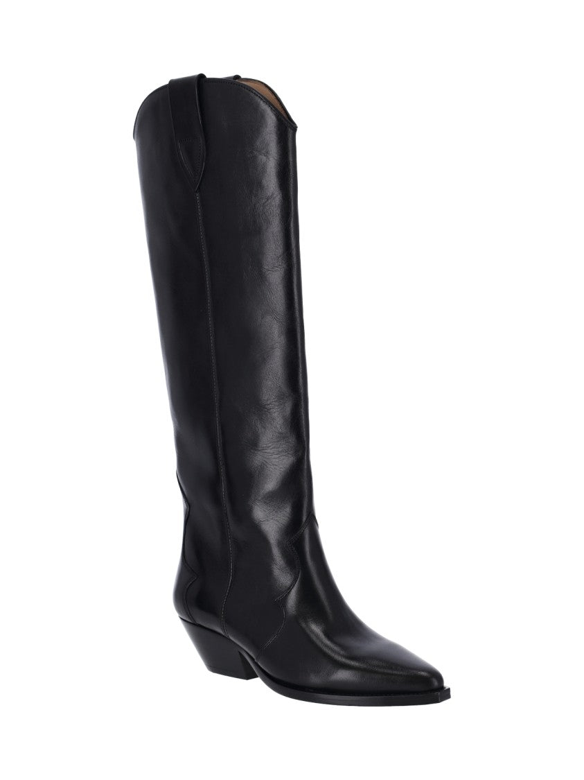 Isabel Marant Black Denvee Calf Leather Boots