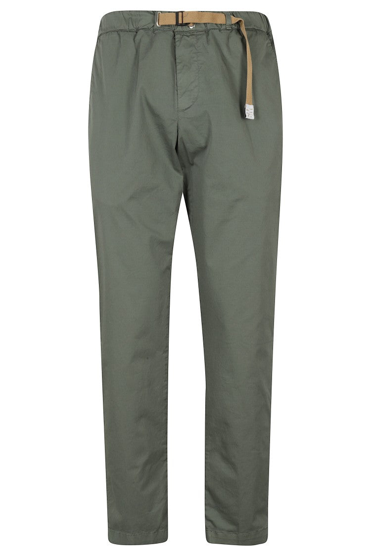 White Sand Relaxed Fit Pants With Elasticized Waistband