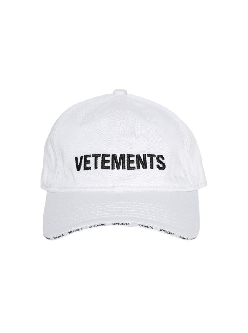 Vetements Logo Cap White
