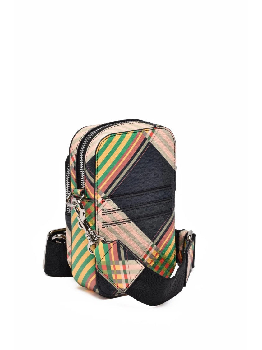 Vivienne Westwood Green Polyurethane Plaid Phone Bag