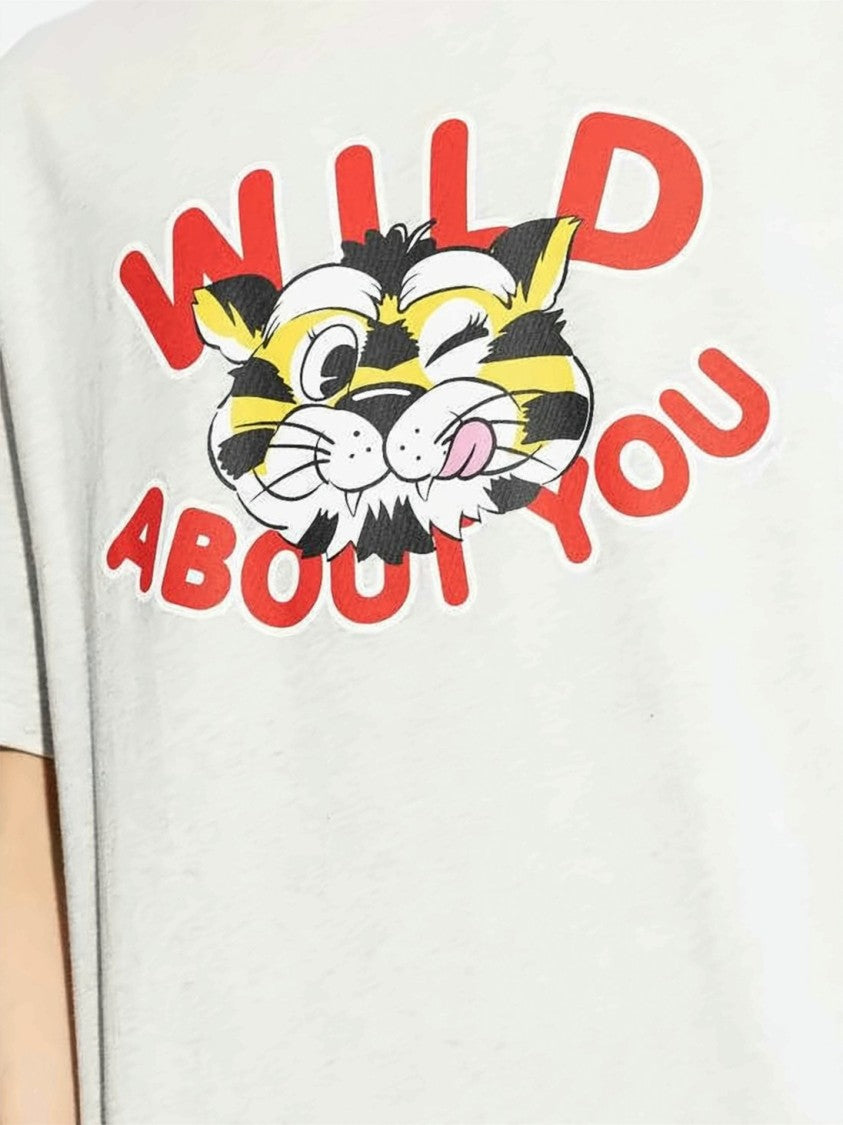 Kenzo Short-Sleeve T-Shirt With Playful Tiger Graphic