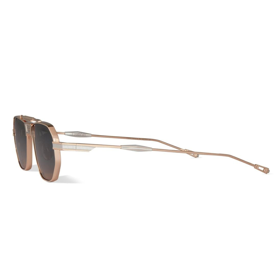 T Henri Longtail Boutique Edition Geometric Frame Sunglasses With Metallic Rose Gold Finish