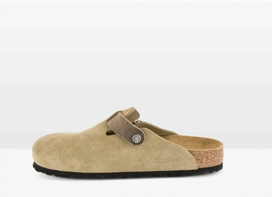 Birkenstock Boston Suede Buckle Strap Clog