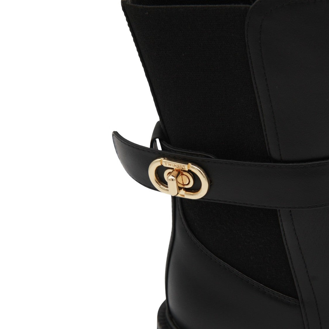 Twin-Set Ankle Boots With Gold-Tone Buckle