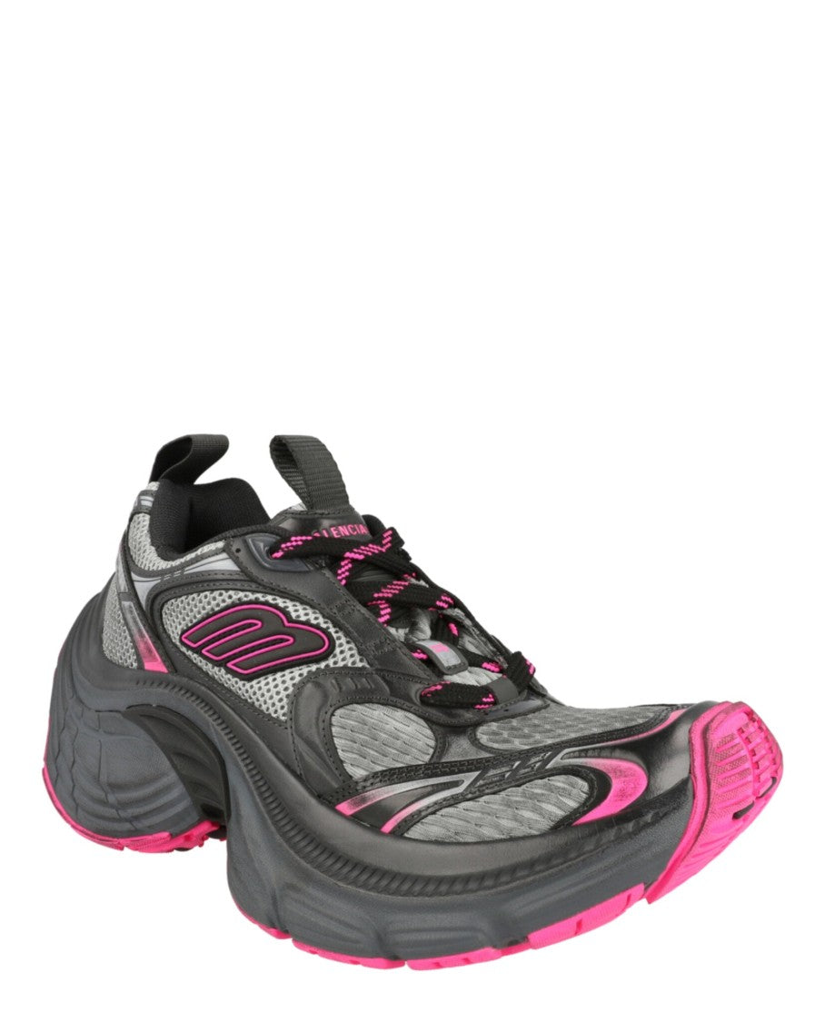 Balenciaga Chunky Low-Top Sneakers With Worn Detailing And Bold Accents