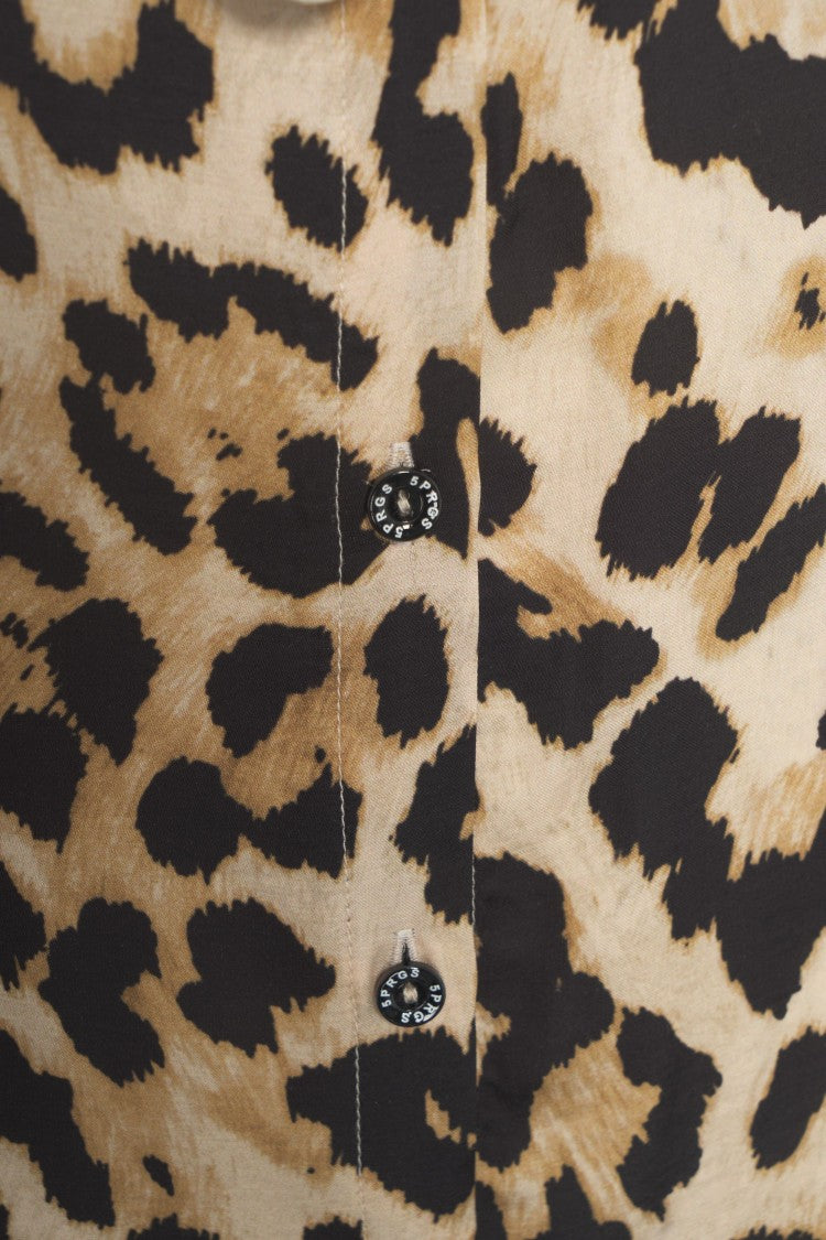 5 Progress Beige Blouse With Bow Tie Collar