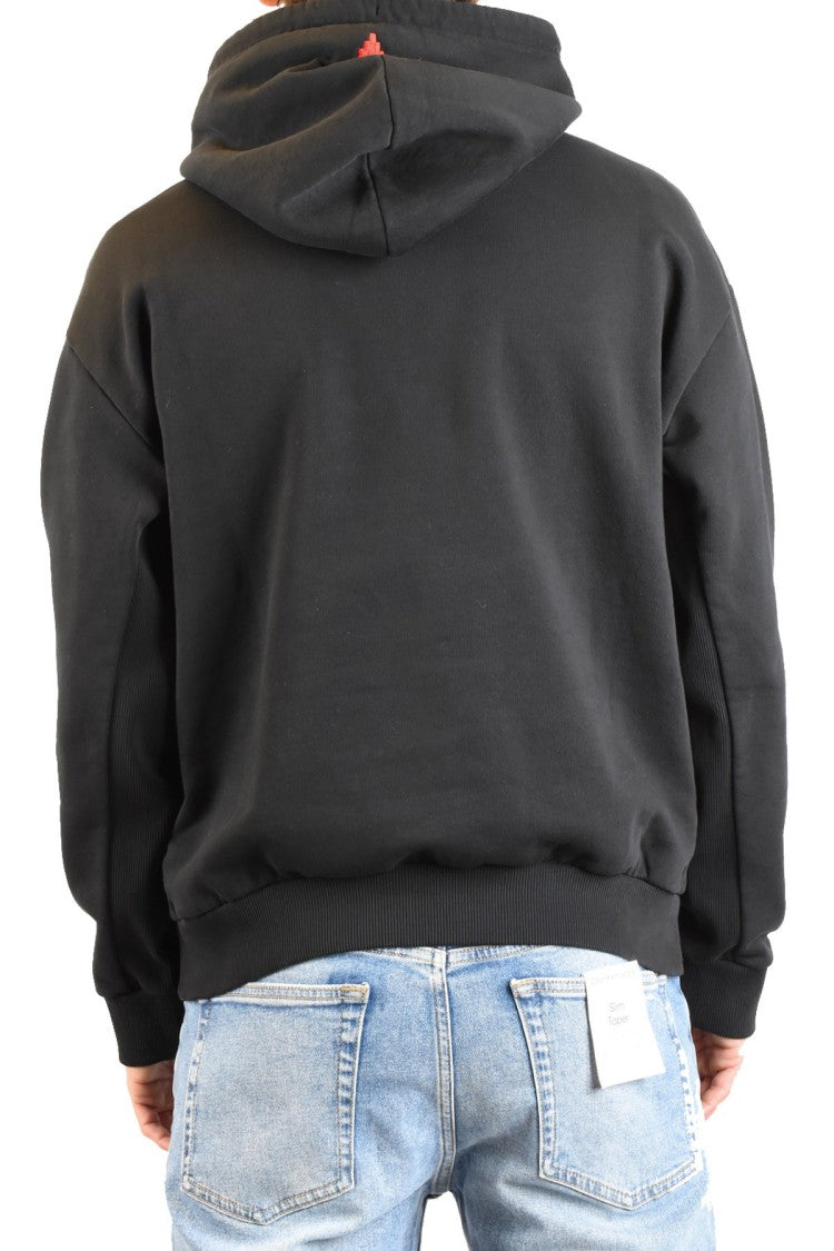 Marcelo Burlon Black Cotton-Elastane Blend Hoodie