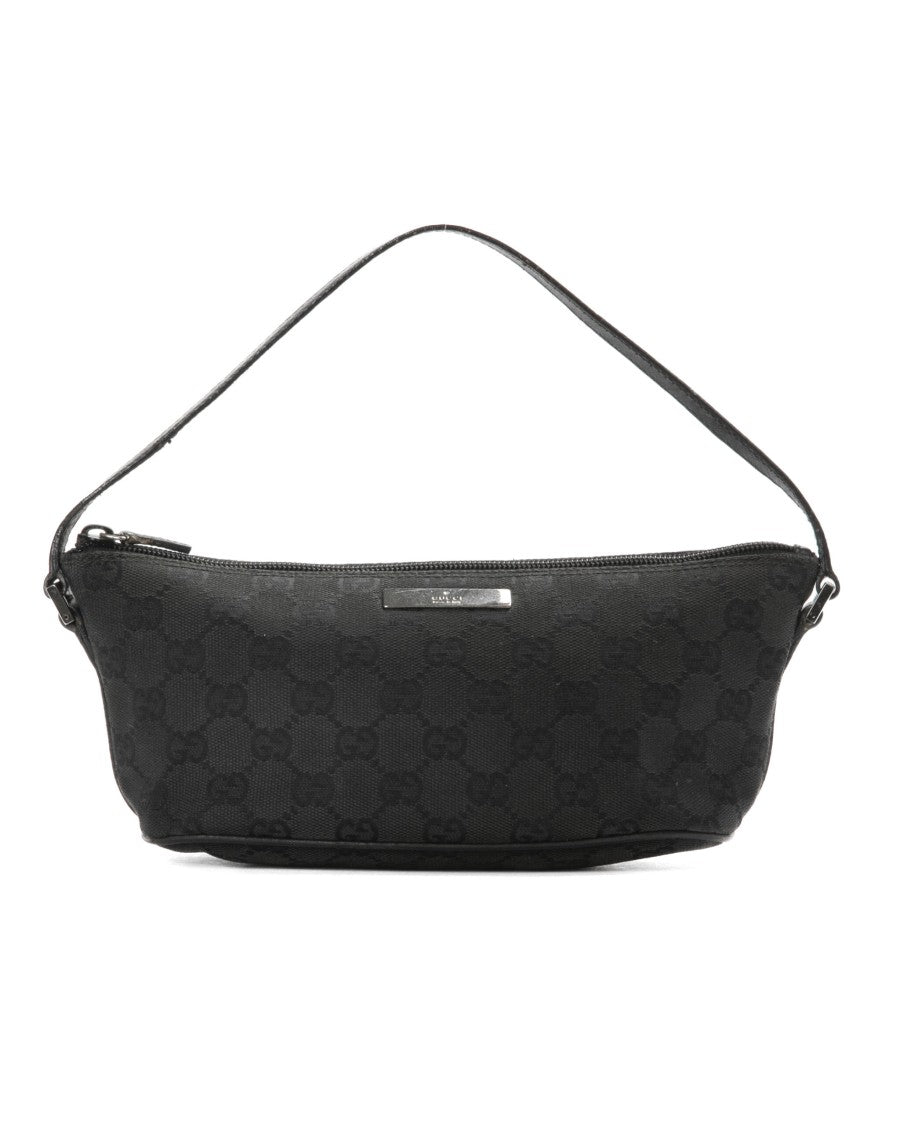 Gucci Small Gg Supreme Pochette In Black