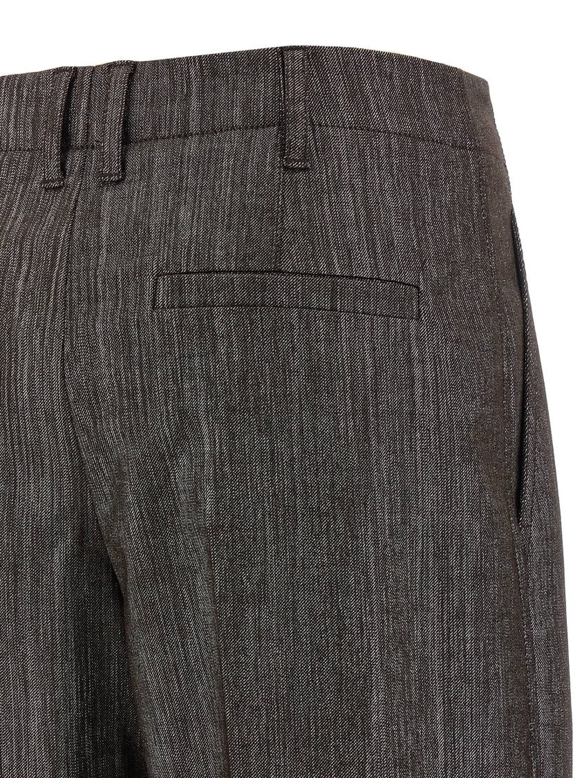 Brunello Cucinelli Lurex Trousers With Stretched Pleat