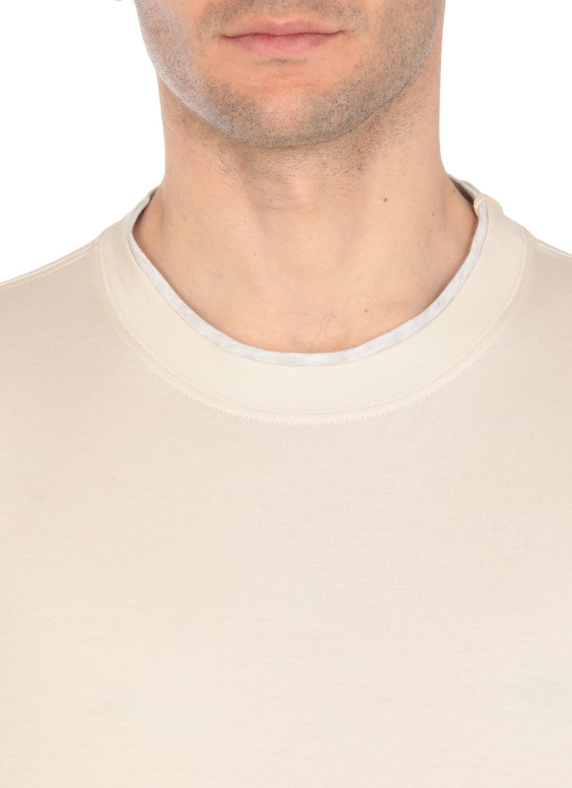 Brunello Cucinelli White Cotton T-Shirt