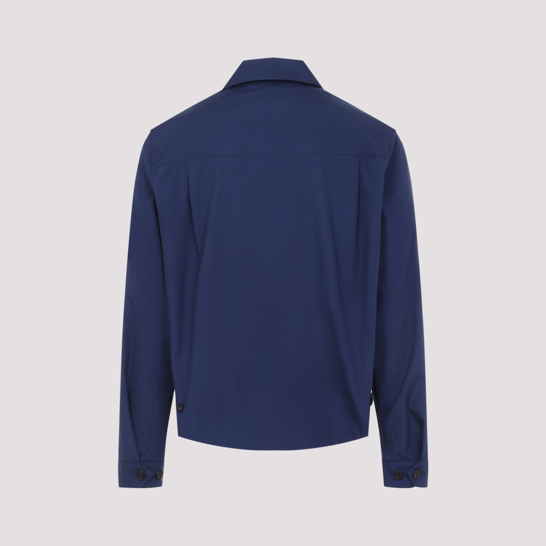 Prada Blue Casual Jacket With Classic Collar