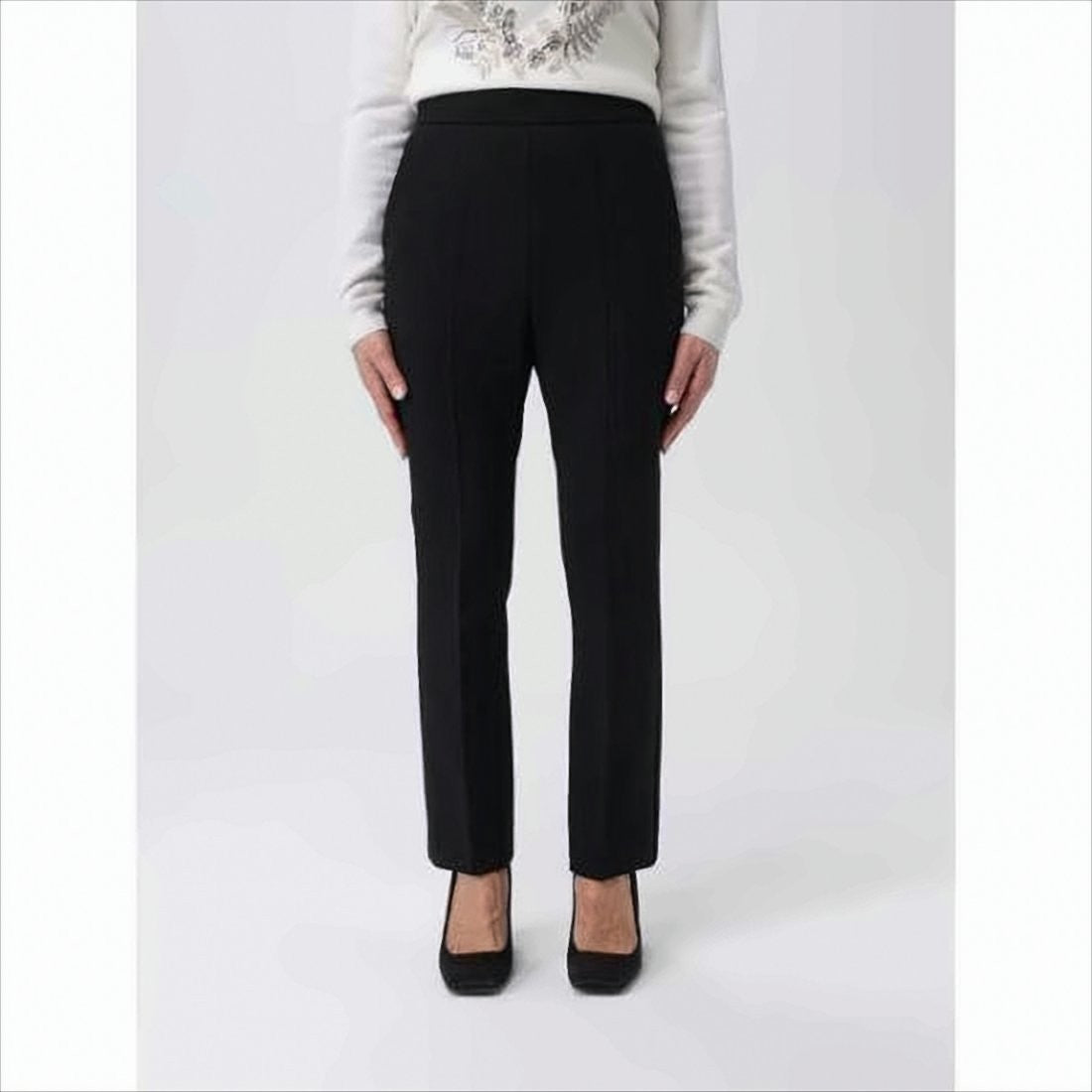 Max Mara Tailored Black Straight-Leg Pants With Minimalist Design