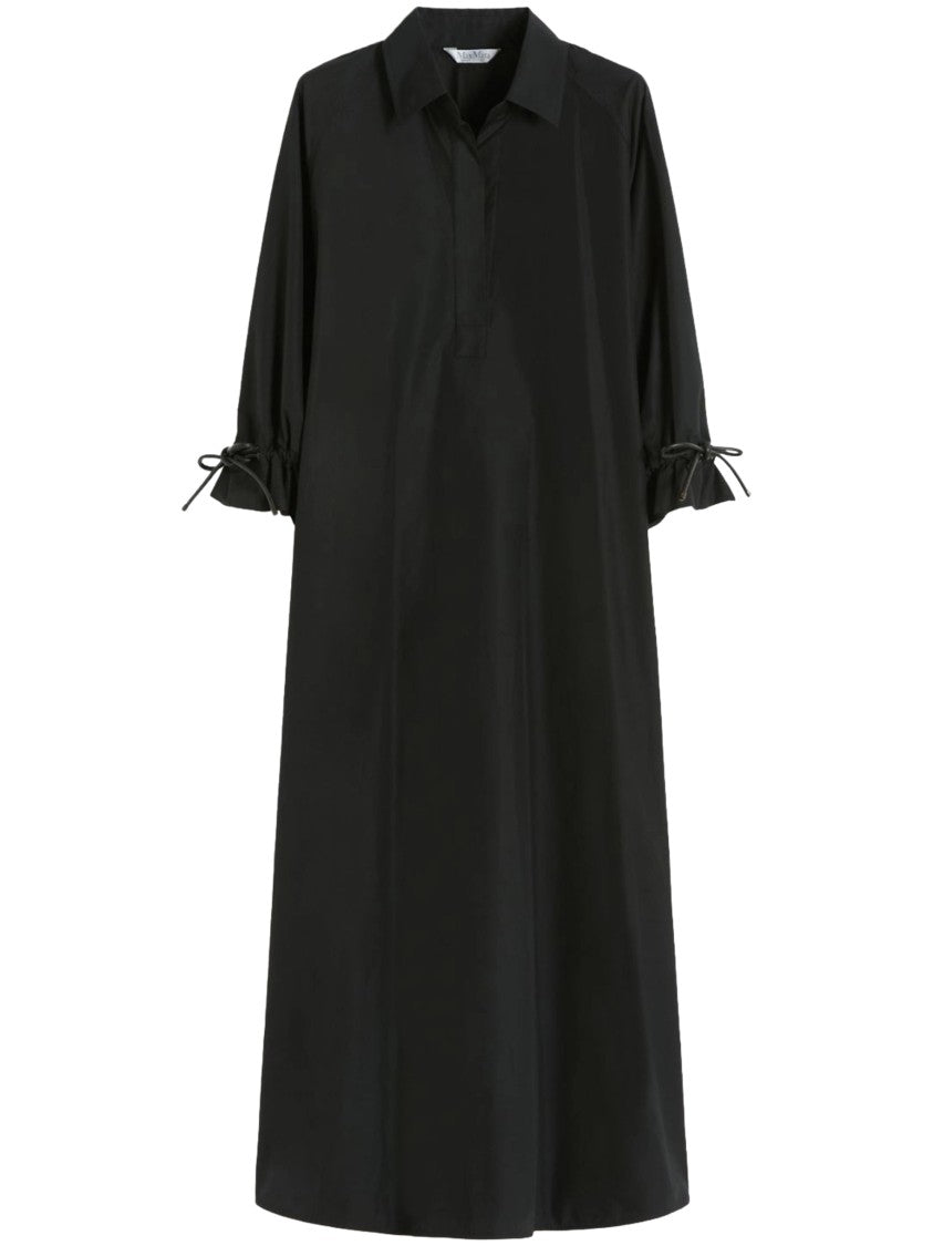 Max Mara Midi Black Dress With Classic Collar