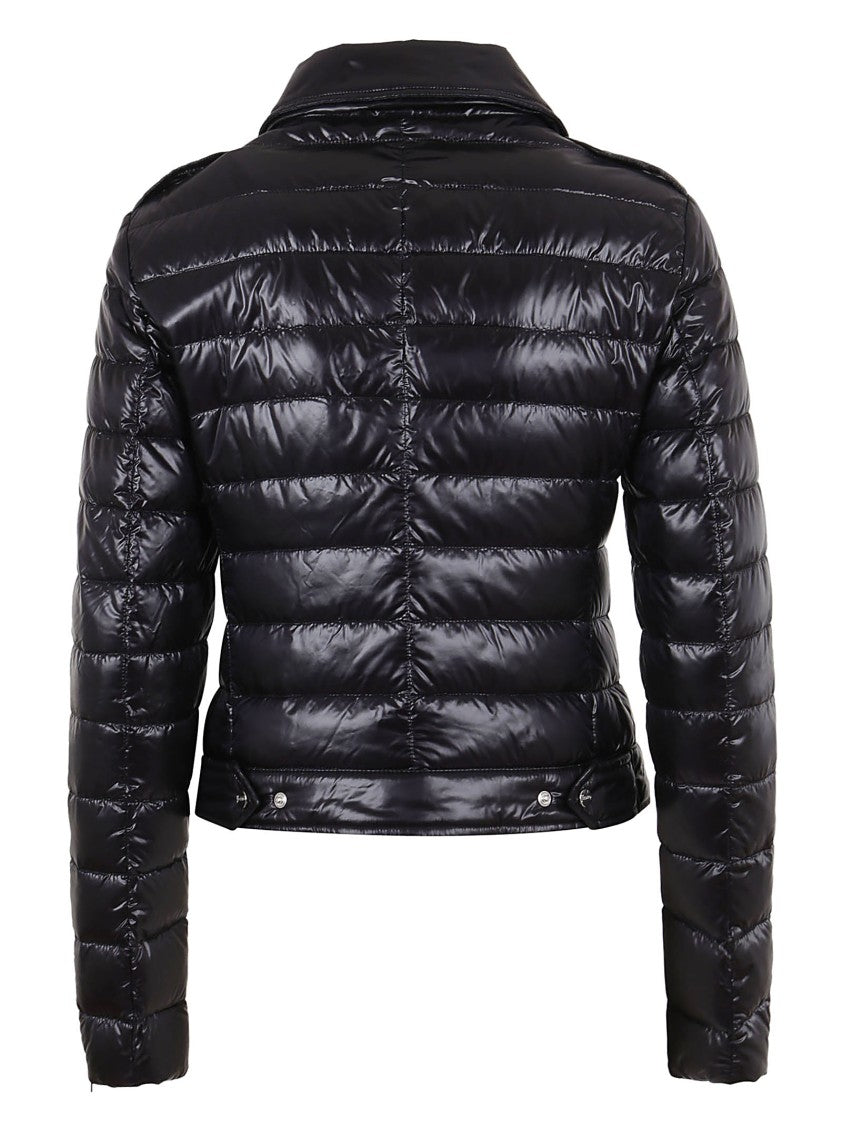 Herno Lightweight Biker Jacket With Diagonal Zip Closure