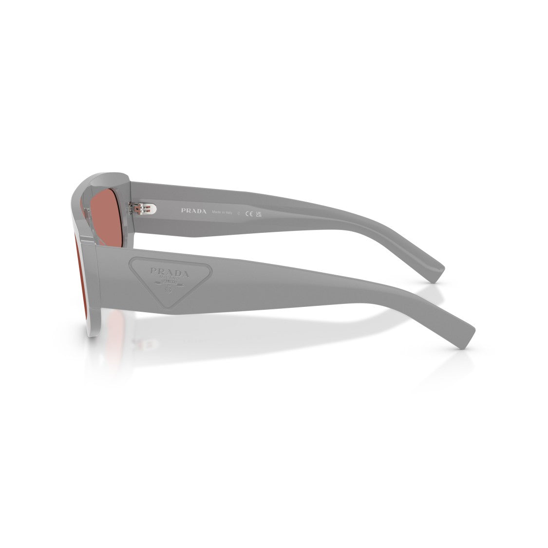 Prada Oversized Rectangular Frame Sunglasses With Triangular Logo Detail
