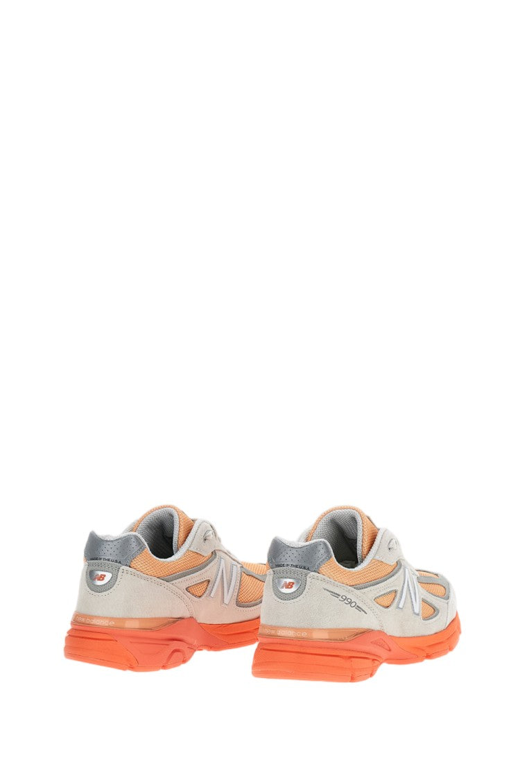 New Balance Beige/Grey 990V4 Suede Sneakers