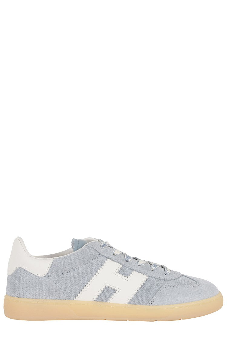 Hogan Blue Cool Laced Side-Logo Suede Sneakers