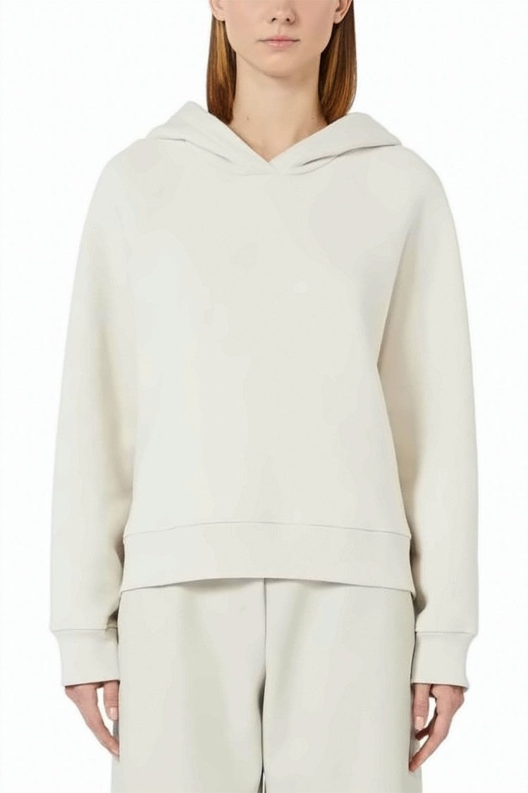 Max Mara Relaxed Fit Cropped Hoodie With Wide Hood