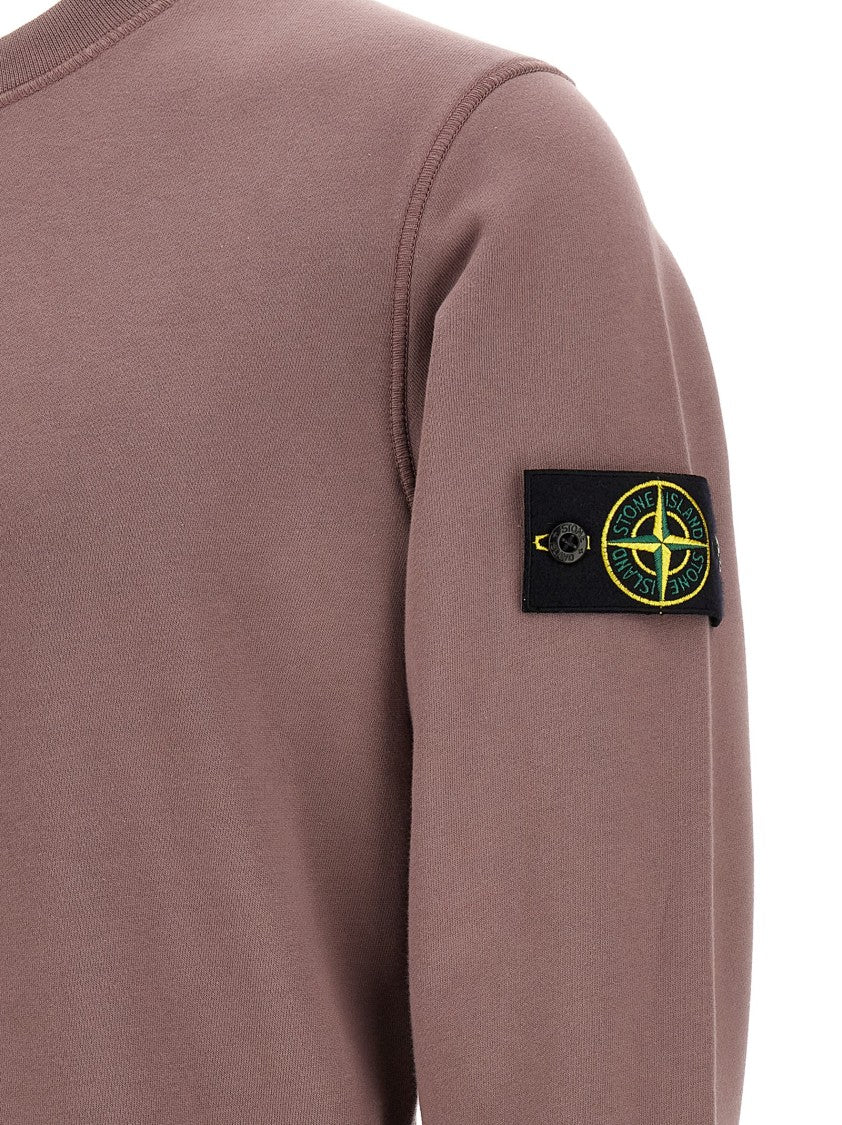 Stone Island Garment-Dyed Cotton Sweatshirt With Brushed Interior