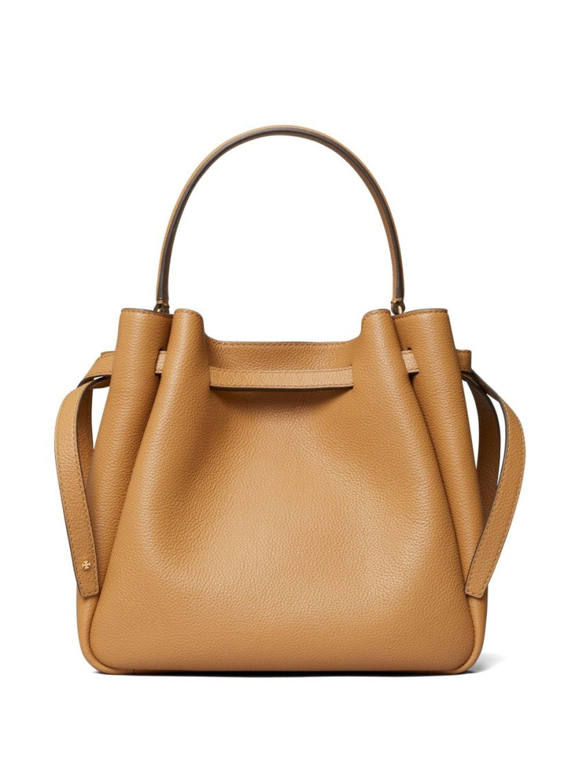 Tory Burch Brown Romy Grained Leather Bucket Bag