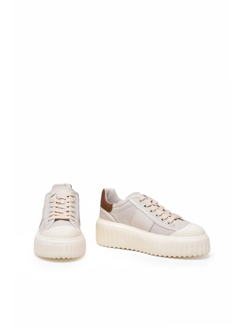 Hogan Beige Low-Top Leather Sneakers