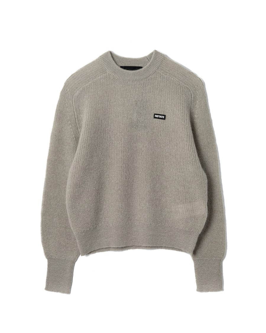 Rotate Oversized Knit Jumper With Logo Patch
